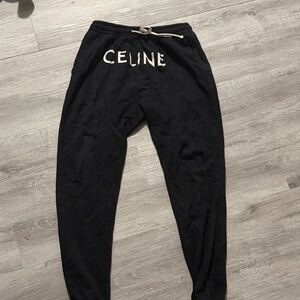 Celine Black Sweatpants with Logo